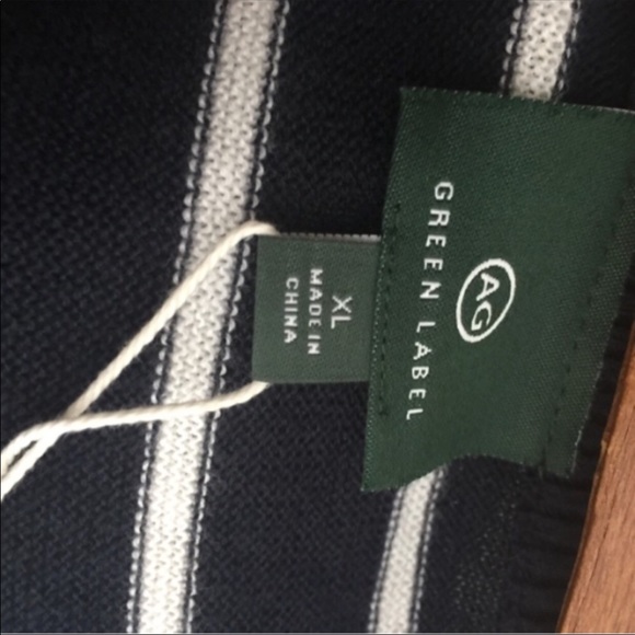 AG Jeans Farrell V-Neck Cashmere Stripe XL Sweater - Picture 6 of 8